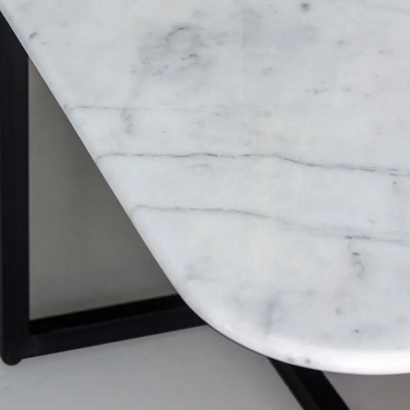 Table à manger rectangulaire en marbre blanc – Élégance intemporelle et design haut de gamme - Modernista Maroc
