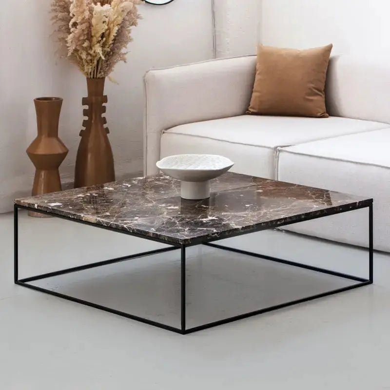 Table Basse Carrée en marbre blanc - Divers Marbre et Dimensions - Modernista Maroc