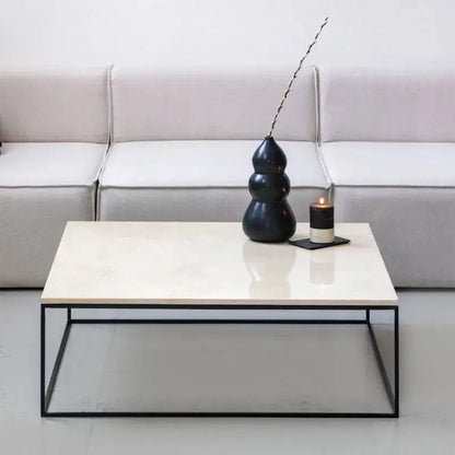 Table Basse Carrée en marbre blanc - Divers Marbre et Dimensions - Modernista Maroc