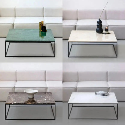 Table Basse Carrée en marbre blanc - Divers Marbre et Dimensions - Modernista Maroc