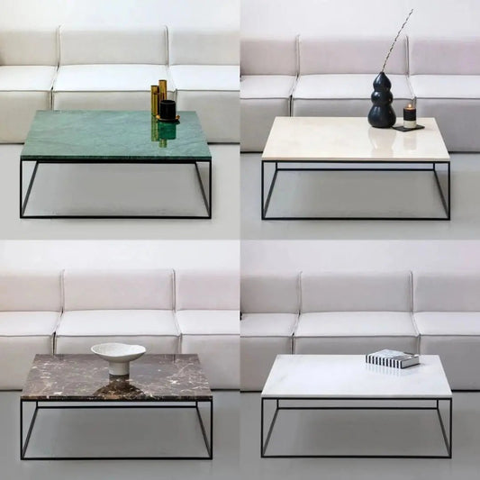 Table Basse Carrée en marbre blanc - Divers Marbre et Dimensions - Modernista Maroc