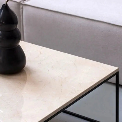 Table Basse Carrée en marbre blanc - Divers Marbre et Dimensions - Modernista Maroc