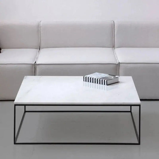 Table Basse Carrée en marbre blanc - Divers Marbre et Dimensions - Modernista Maroc