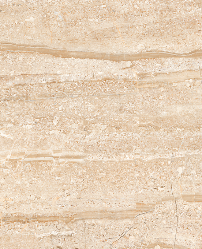 Détail du veinage du travertin beige