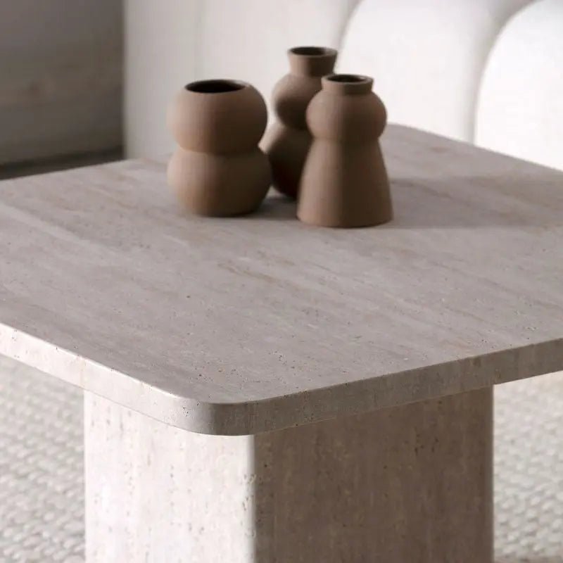 Table Basse Celya en Travertin - Modernista Maroc