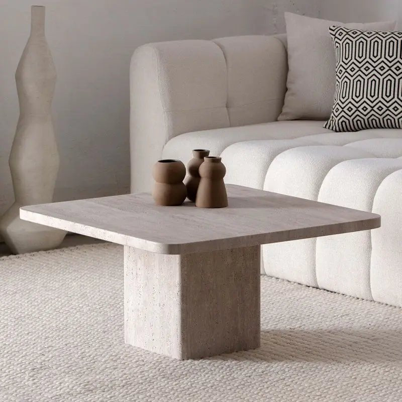 Table Basse Celya en Travertin - Modernista Maroc
