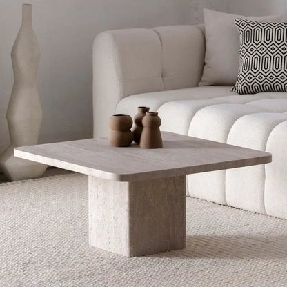 Table Basse Celya en Travertin - Modernista Maroc