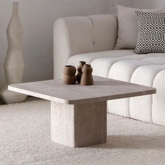 Table Basse Celya en Travertin - Modernista Maroc