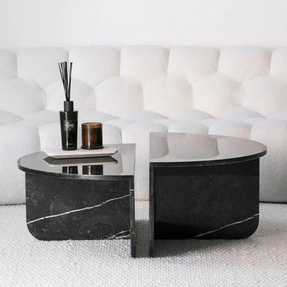 Table basse en marbre noir Rubis - Modernista Maroc