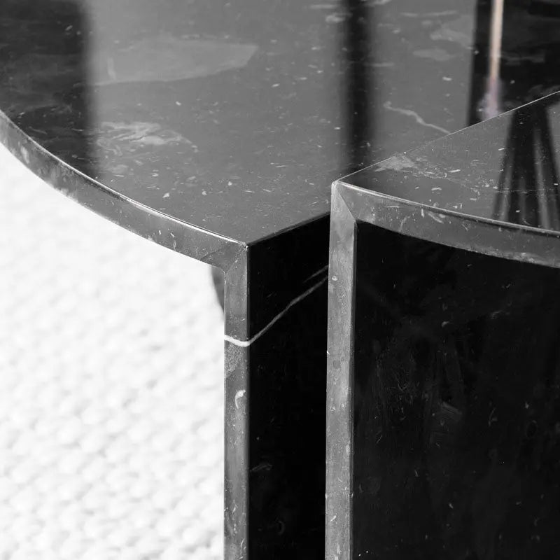 Table basse en marbre noir Rubis - Modernista Maroc
