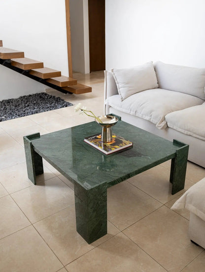 Table basse en marbre vert Ephyra - Modernista Maroc