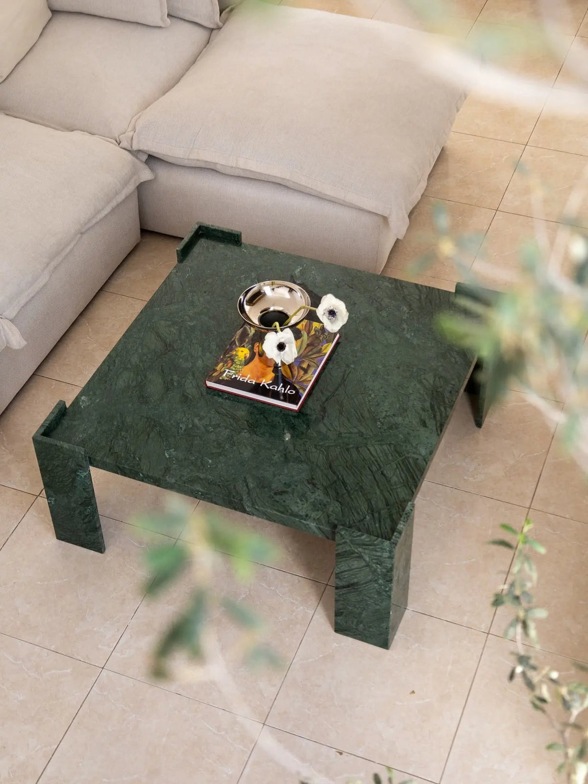 Table basse en marbre vert Ephyra - Modernista Maroc