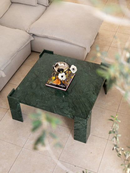 Table basse en marbre vert Ephyra - Modernista Maroc