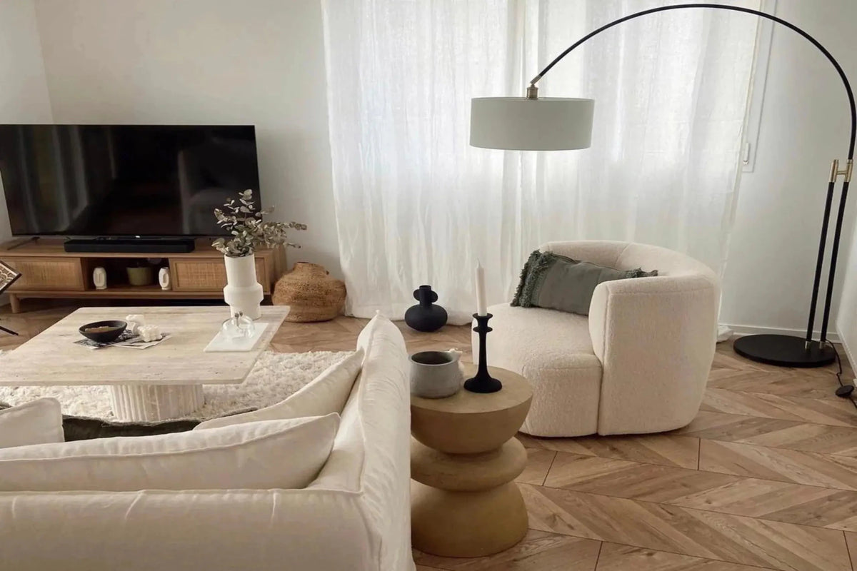 Table basse en Travertin Eros - Modernista Maroc