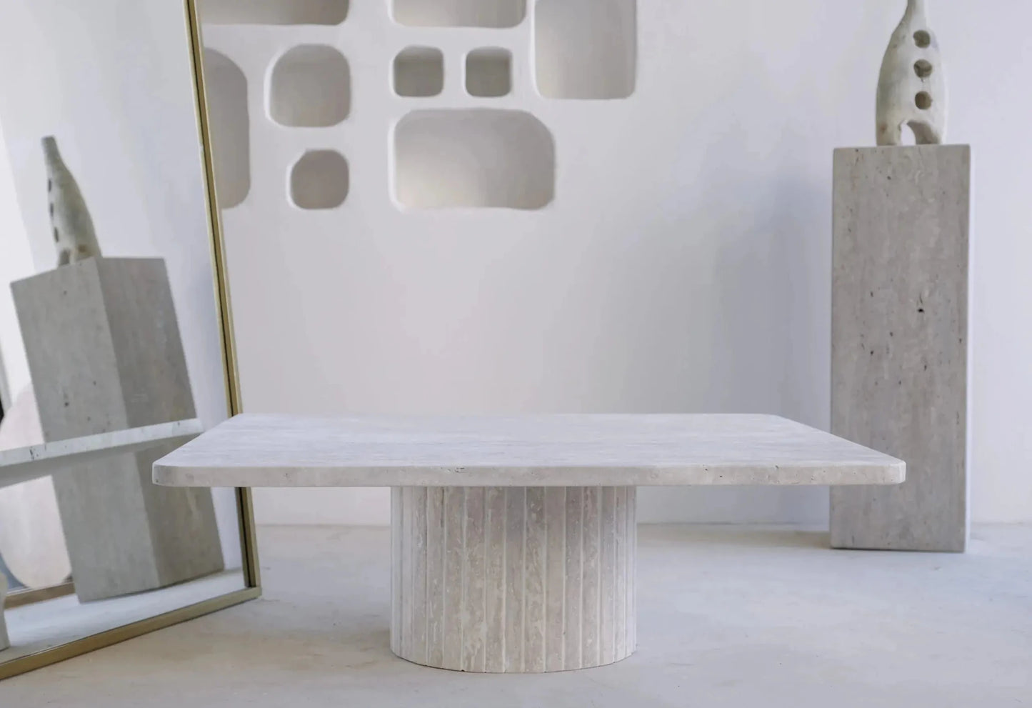 Table basse en Travertin Eros - Modernista Maroc