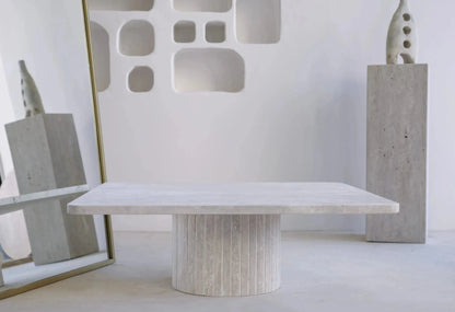 Table basse en Travertin Eros - Modernista Maroc