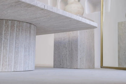 Table basse en Travertin Eros - Modernista Maroc