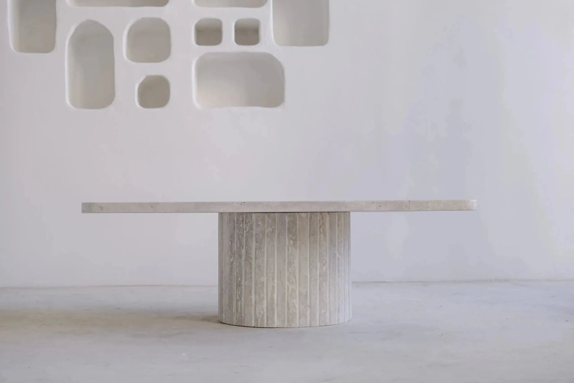Table basse en Travertin Eros - Modernista Maroc
