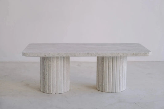 Table basse en travertin Olympia - Modernista Maroc