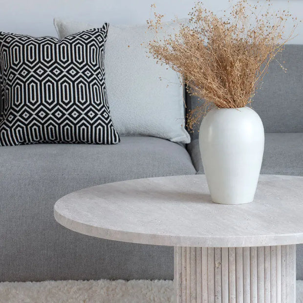table basse en travertin opale - Modernista Maroc