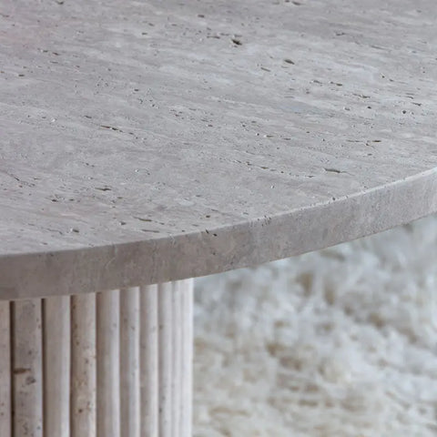 table basse en travertin opale - Modernista Maroc