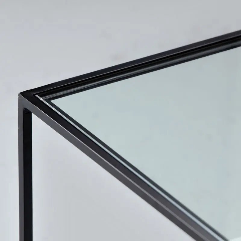 Table Basse en Verre et Marbre Blanc - Modernista Maroc