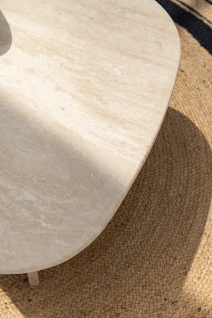 Table basse irrégulière en travertin - Modernista Maroc
