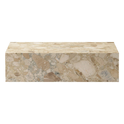 Table basse monolithe en pierre Kunis Breccia, vue de face
