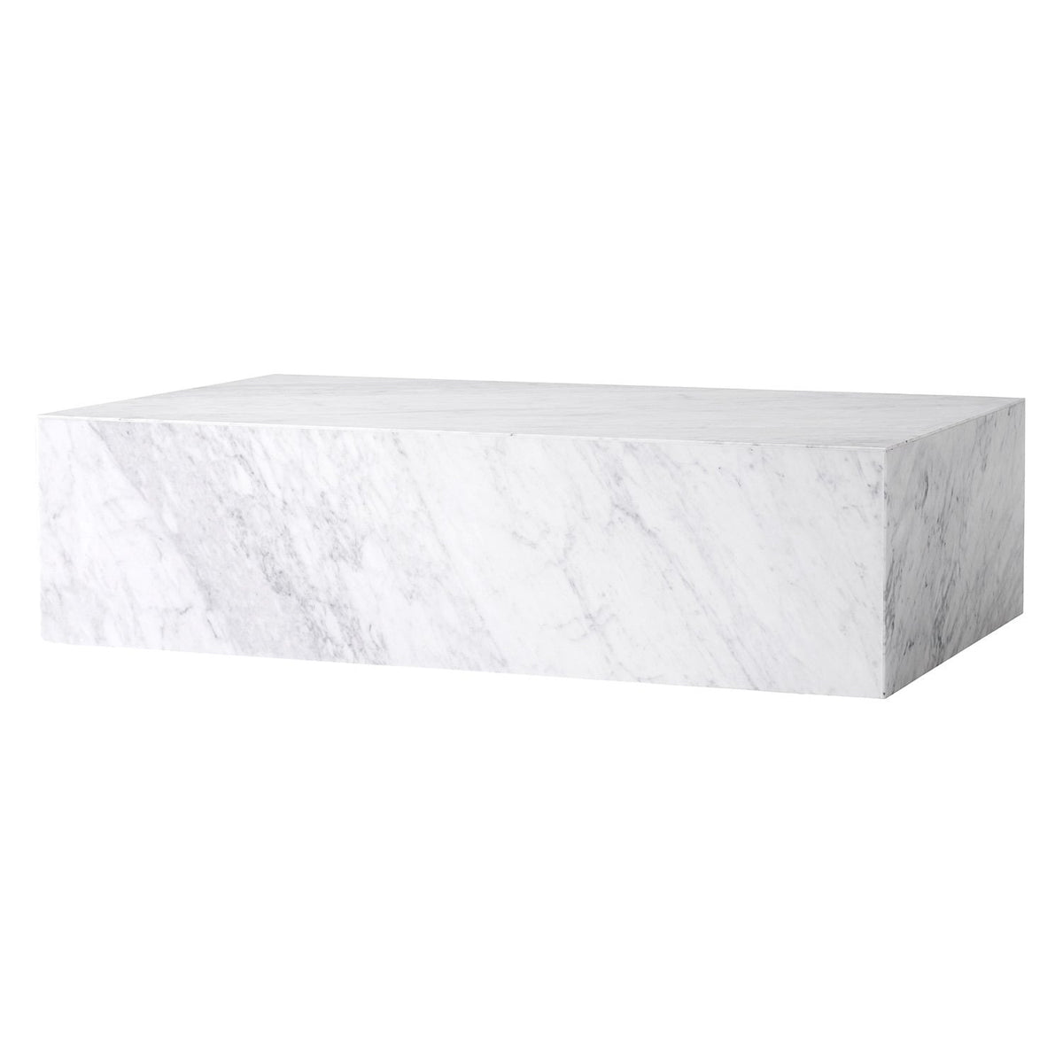 Table basse monolithe en marbre Blanc de Carrare