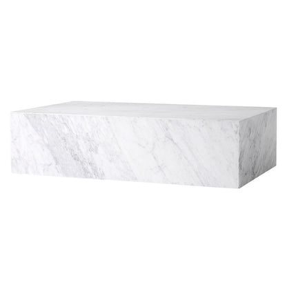 Table basse monolithe en marbre Blanc de Carrare