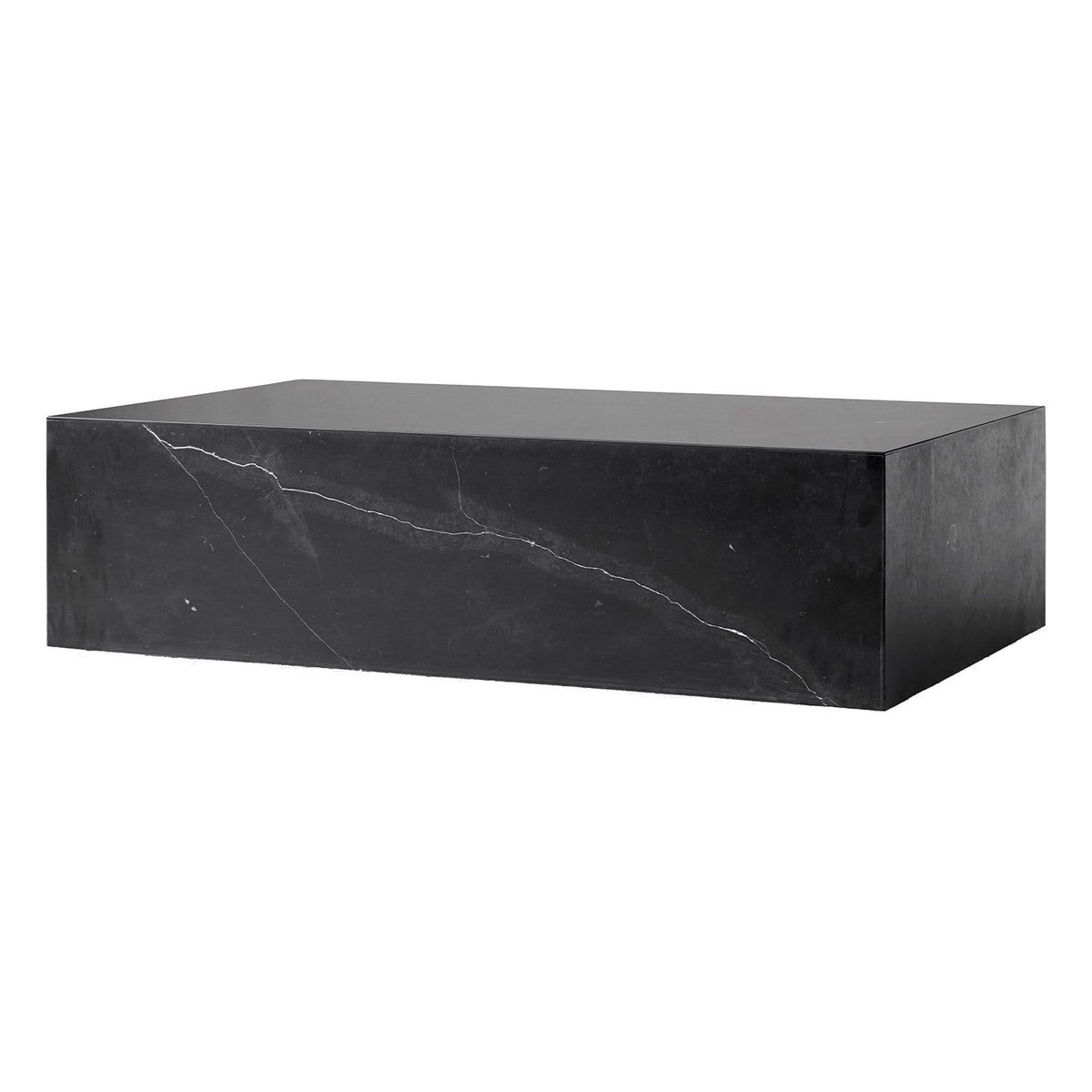 Table basse monolithe en marbre Nero Marquina
