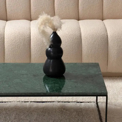 Table Basse Rectangulaire support noir - Divers Marbre et Dimensions - Modernista Maroc
