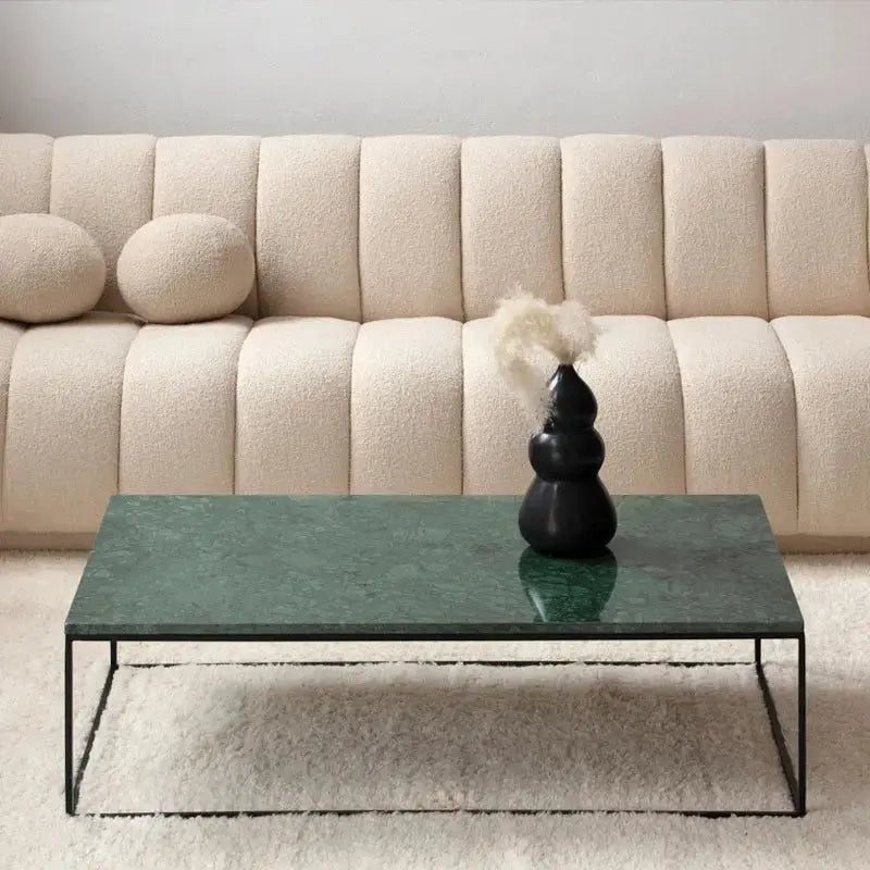 Table Basse Rectangulaire support noir - Divers Marbre et Dimensions - Modernista Maroc