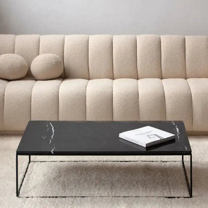 Table Basse Rectangulaire support noir - Divers Marbre et Dimensions - Modernista Maroc