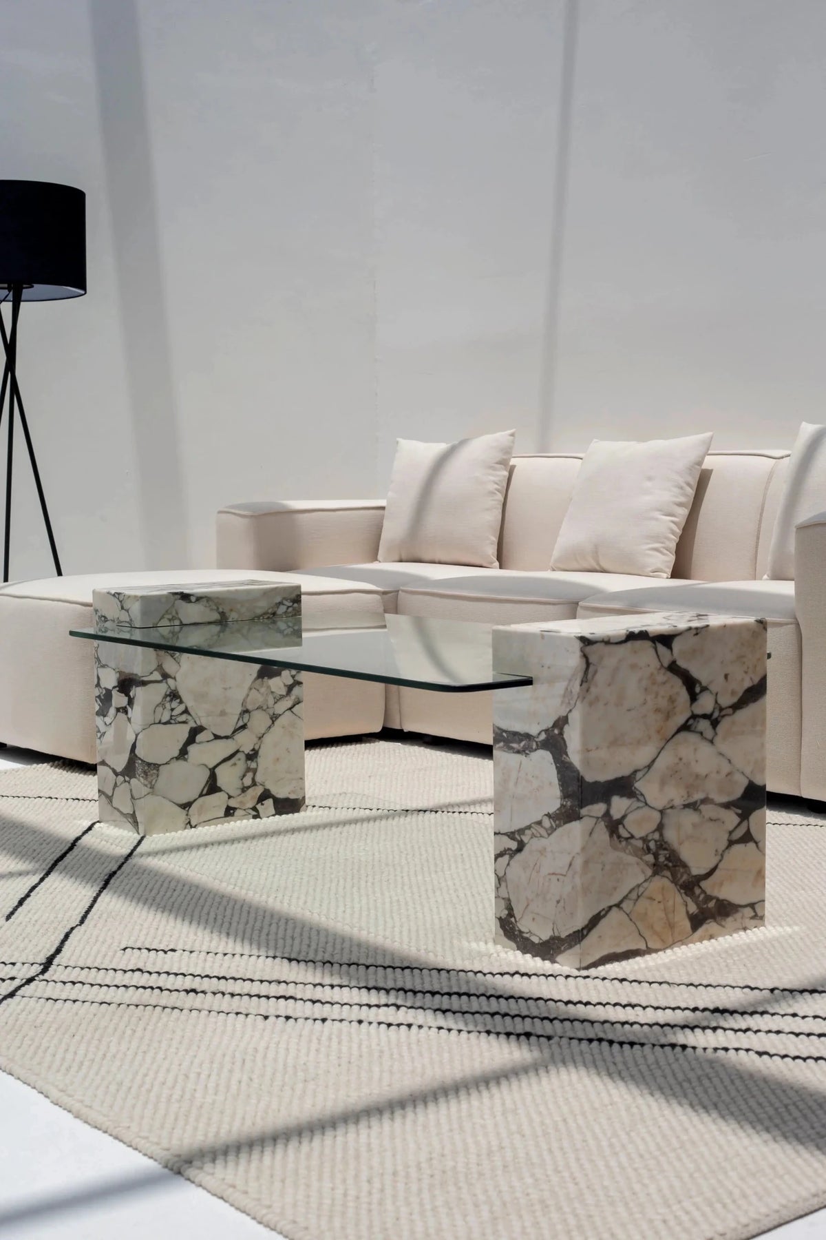 Table Basse Rome Calacatta Violet ( 2 Dimensions ) - Modernista Maroc