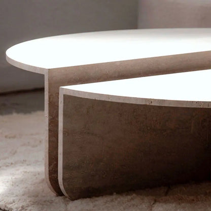 Table basse en travertin Apollo- Modernista Maroc