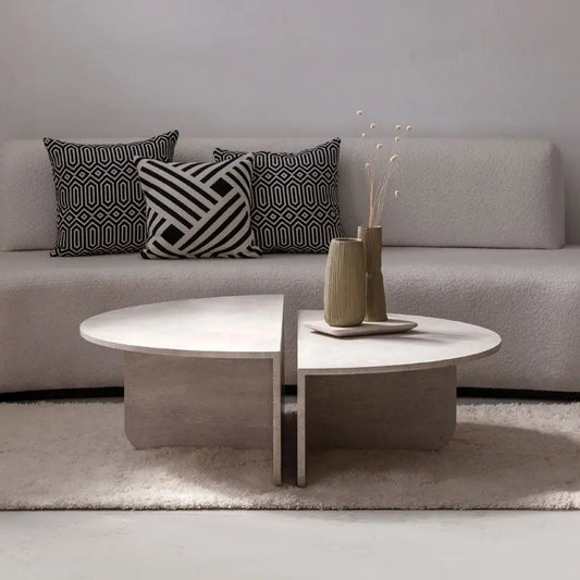 Table basse en travertin Apollo- Modernista Maroc