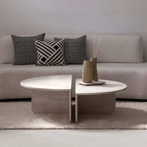 Table basse en travertin Apollo- Modernista Maroc