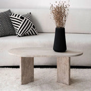 Table basse en travertin Hera- Modernista Maroc