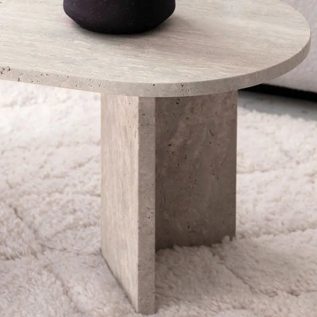 Table basse en travertin Hera- Modernista Maroc