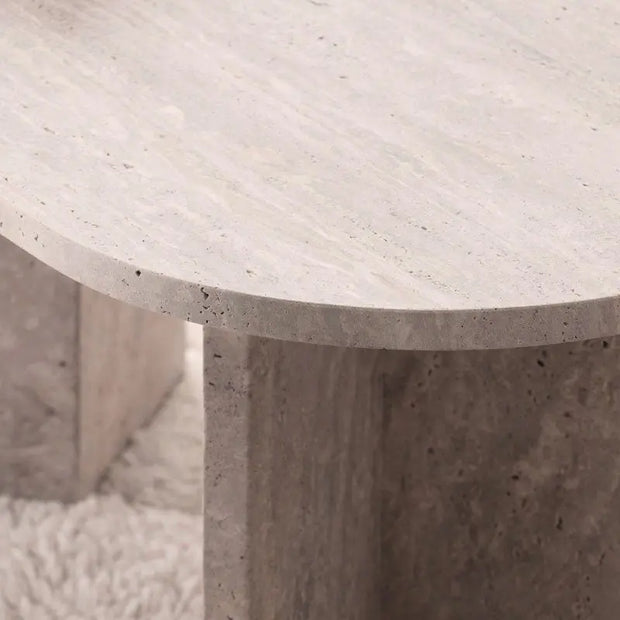Table basse en travertin Hera- Modernista Maroc