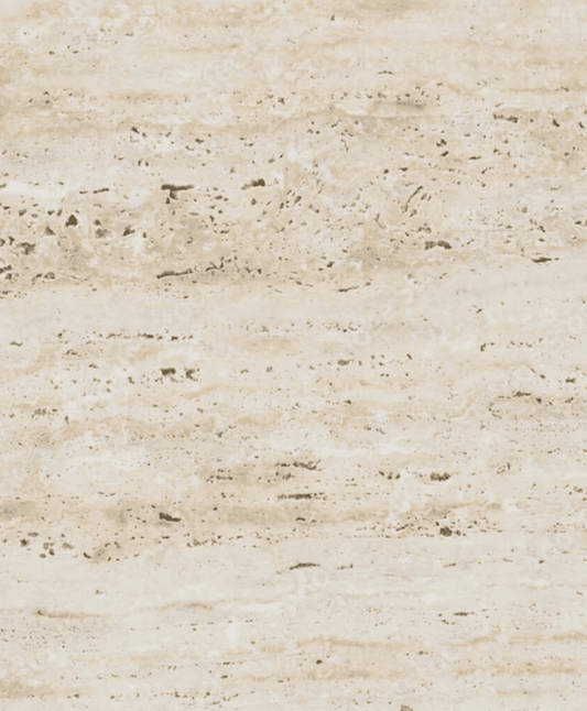 Détail des pores naturels du travertin beige