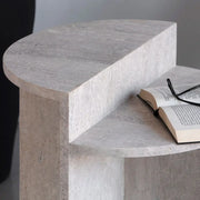 Table d’appoint en travertin Céleste - Modernista Maroc