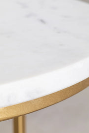 Table d’Appoint Oris – Marbre Véritable Ø40 cm