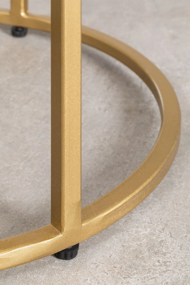 Table d’Appoint Oris – Marbre Véritable Ø40 cm