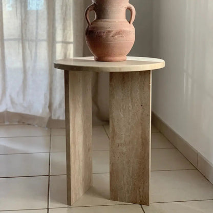 Table d’appoint en travertin Delos - Modernista Maroc