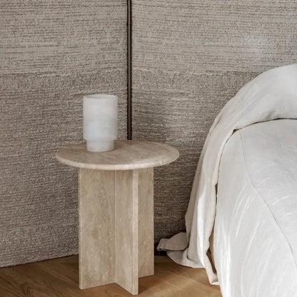 Table d'appoint en travertin Magnifis - Modernista Maroc