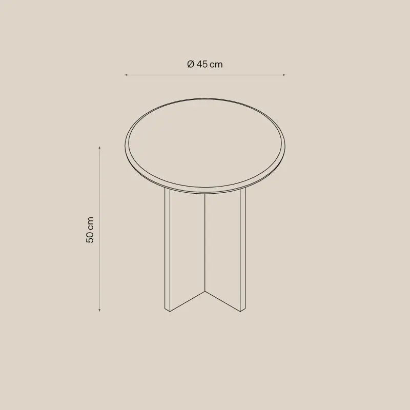 Table d'appoint en travertin Magnifis - Modernista Maroc