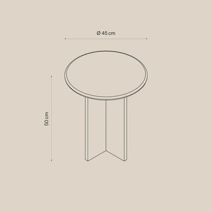 Table d'appoint en travertin Magnifis - Modernista Maroc