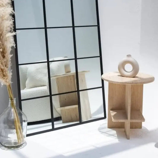 Table d’appoint en travertin ORAMA - Modernista Maroc